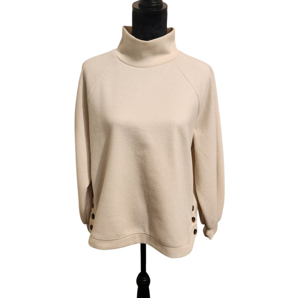 Who What Wear Beige Mock Neck Sweater Size L